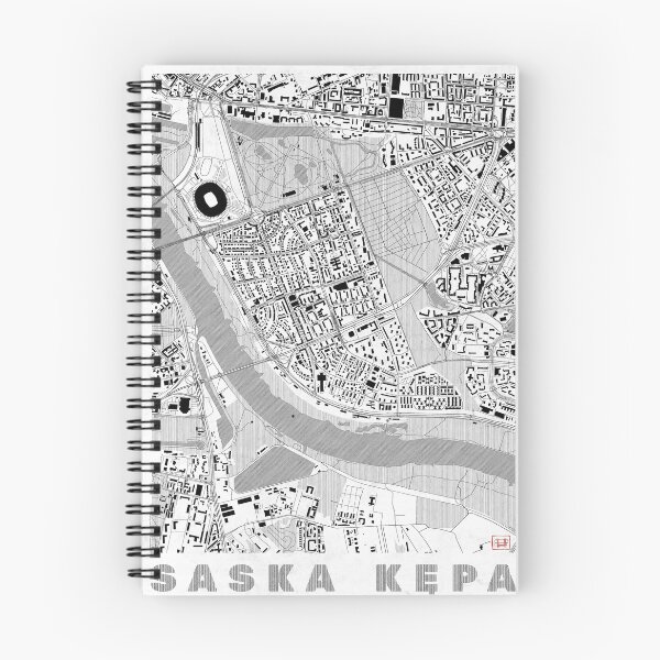 Item preview, Saska Kępa Warszawa Map Line designed and sold by HubertRoguski.