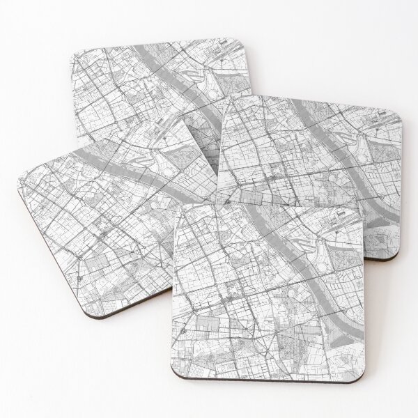 Item preview, Śródmieście Warszawa Map Line designed and sold by HubertRoguski.