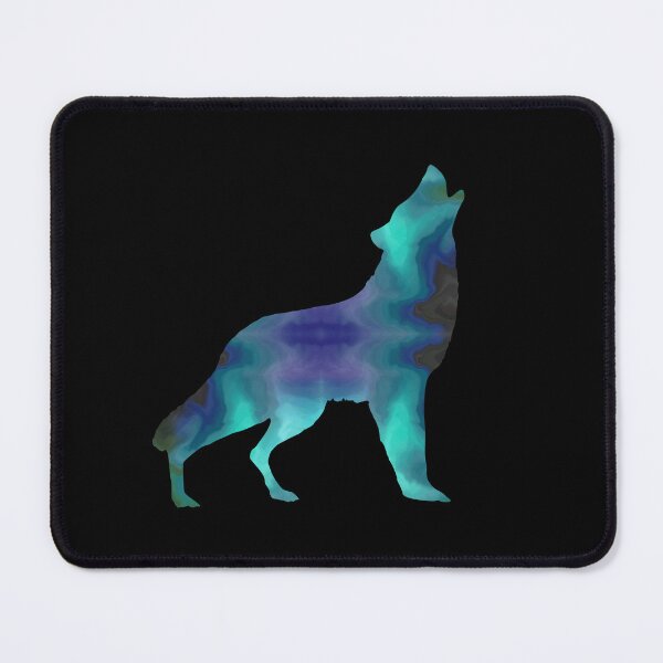 Item preview, Blue Green Dark Howling Wolf designed and sold by FaithAndForest.
