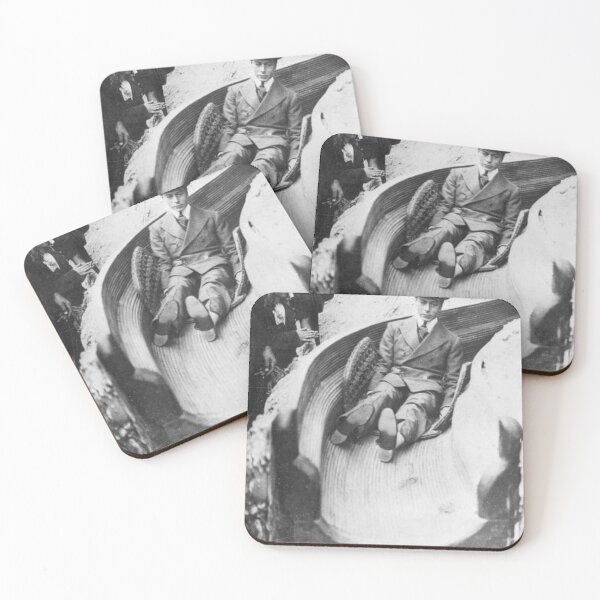 Item preview, Black and White Photograph of England King George VI Having Fun in 1938 Going down a Slide designed and sold by MindChirp.