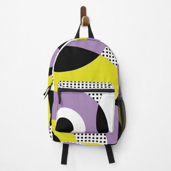 Item preview, Mid Century Modern Colorful Spirals No.2 Purple, Mustard Yellow, Black designed and sold by QuestingPixel.