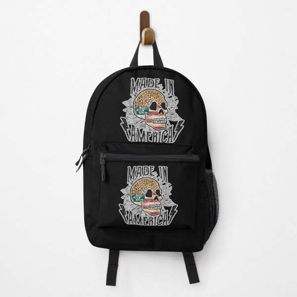 Item preview, Made in America Leopard Skull American Flag designed and sold by WanderTravels.