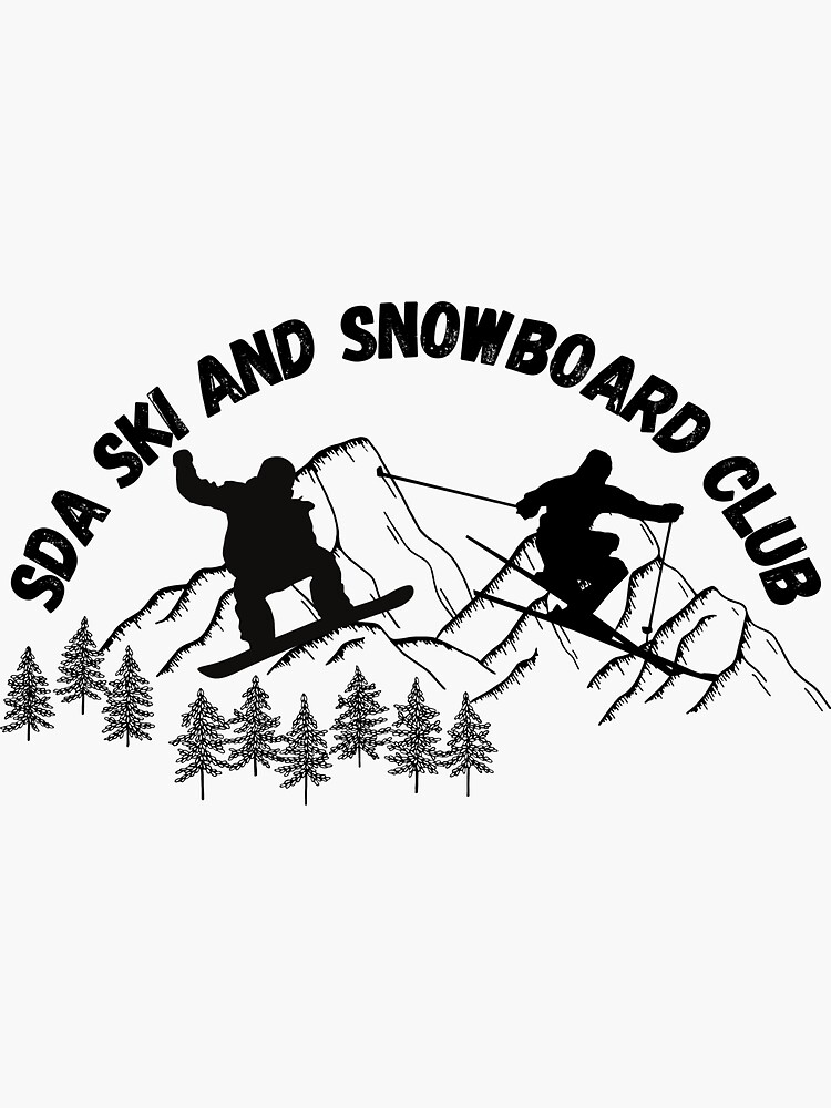"SDA Ski and Snowboard Club Logo" Sticker for Sale by sdasnow Redbubble