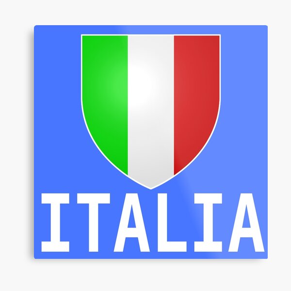 ITALIA Flag T-shirt 2016 Italian Tee Italy Men Women Kids Metal Print