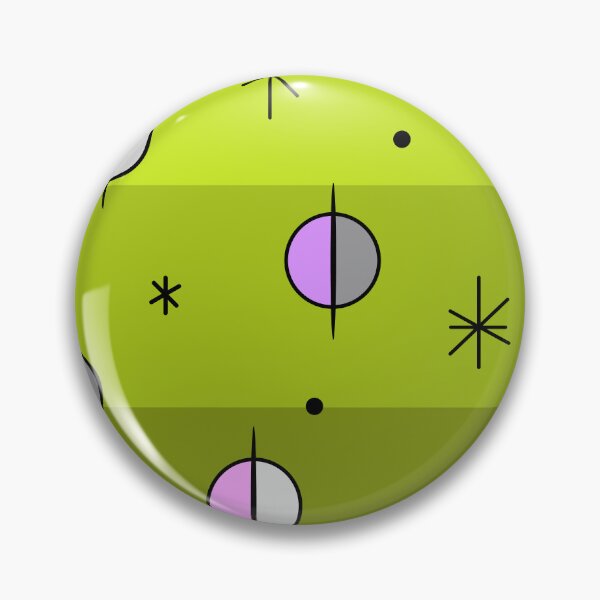 Aperçu de l'œuvre Rétro Space Age Planètes Etoiles Chartreuse créée et vendue par thepixelgarden.