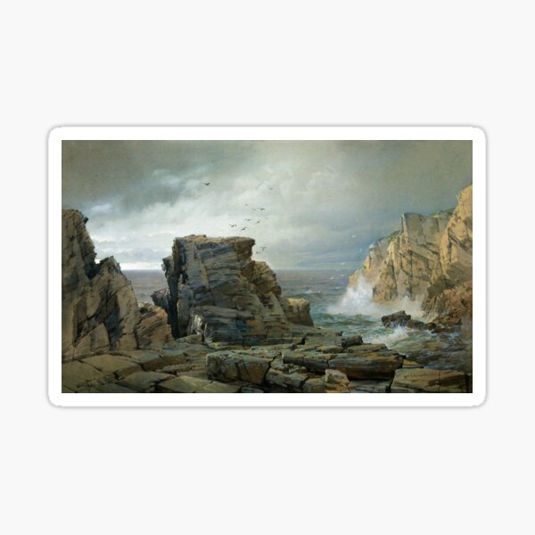 Artikel-Vorschau von Eine felsige Küste | William Trost Richards | 1877 Marinekunst, designt und verkauft von CJET.
