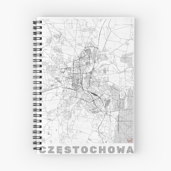Item preview, Częstochowa Map Line designed and sold by HubertRoguski.