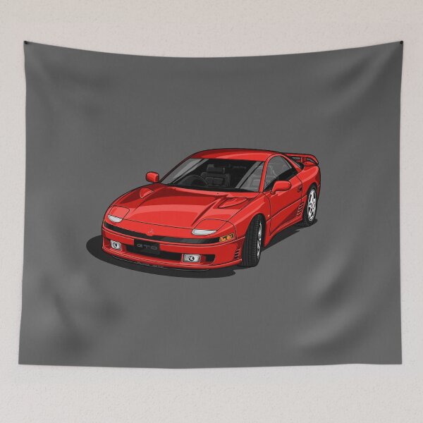 Item preview, Artwork Mitsubishi GTO Twin Turbo - youngtimer - lava red designed and sold by SketchNinja.