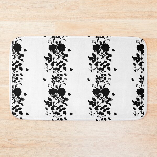 Item preview, Trendy Black and White Floral Lace Stripes -  designed and sold by SunnyBrand.