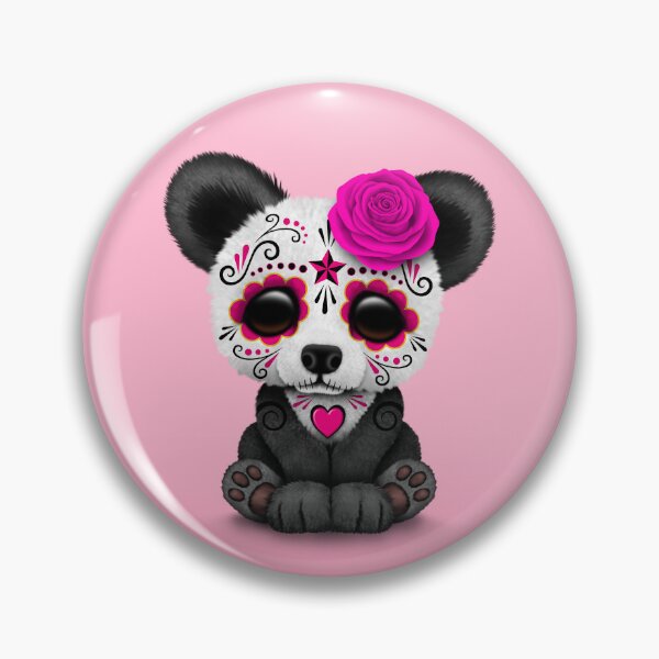 Item preview, Pink Day of the Dead Sugar Skull Panda  designed and sold by JeffBartels.