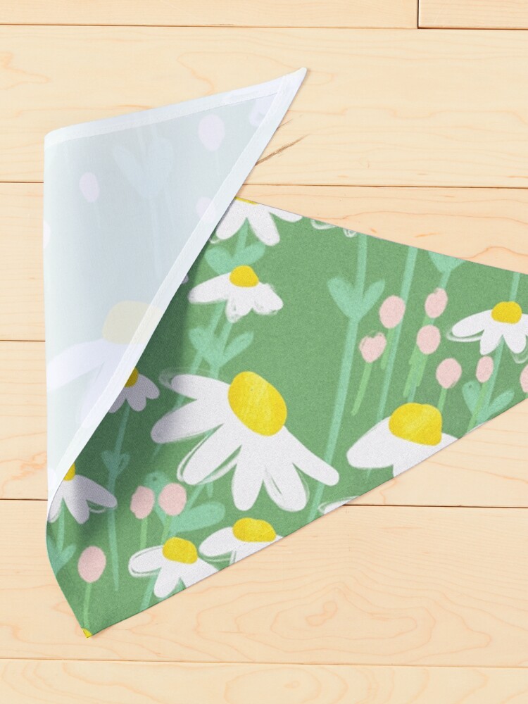 Alternate view of Chamomile Dream Green Pet Bandana