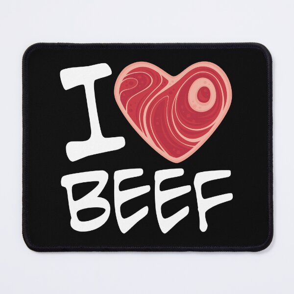 Item preview, I Love Beef - White Text Version designed and sold by fizzgig.