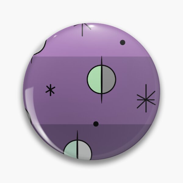 Aperçu de l'œuvre Rétro Space Age Planètes Étoiles Mauve créée et vendue par thepixelgarden.