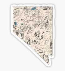 Nevada Vintage Picture Map Sticker