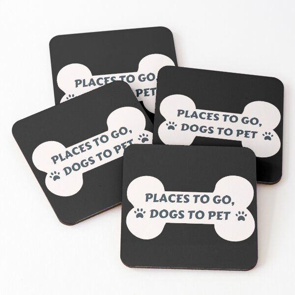 Item preview, "Places to go, dogs to pet" Bone Pawprints designed and sold by Write-to-Rebel.