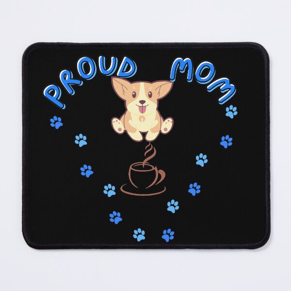 Item preview, Proud Mom Dog Lover Coffee Lover Blue Paw Print Pattern designed and sold by jkernz.