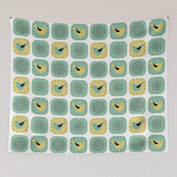 Item preview, Vintage squares - birds designed and sold by gabriela8.