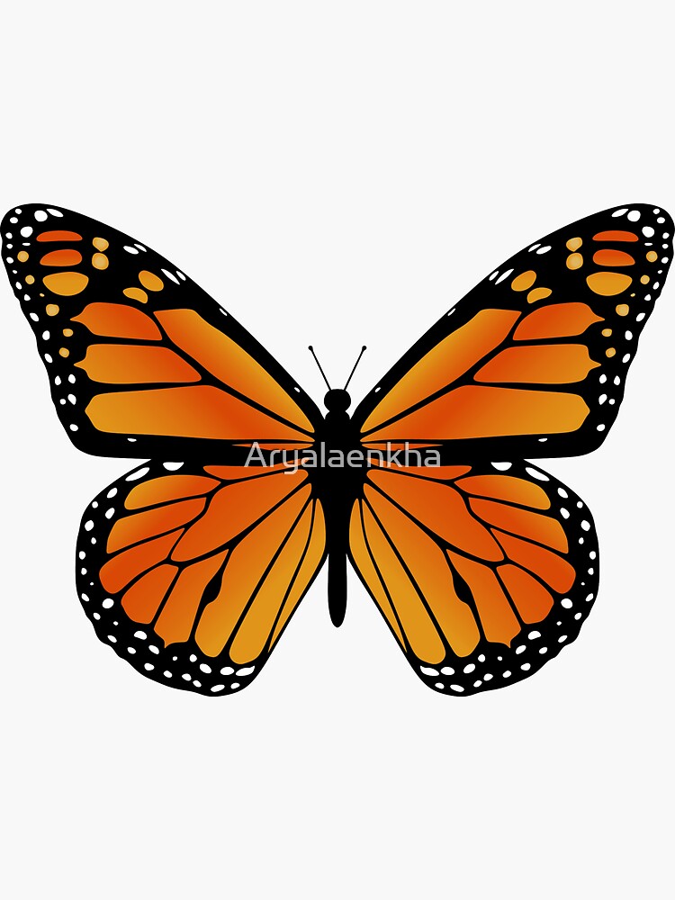 Monarch Butterfly Sticker By Aryalaenkha Redbubble 