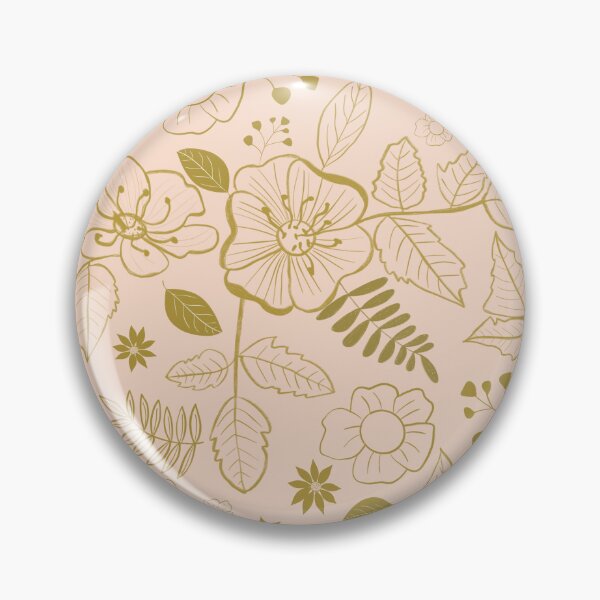 Item preview, California Wild Rose Mustard and Pink Design designed and sold by WalkSimplyArt.