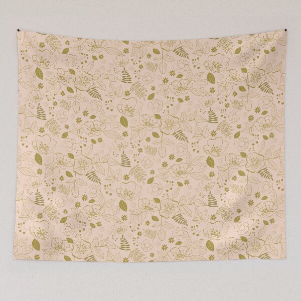 Item preview, California Wild Rose Mustard and Pink Design designed and sold by WalkSimplyArt.