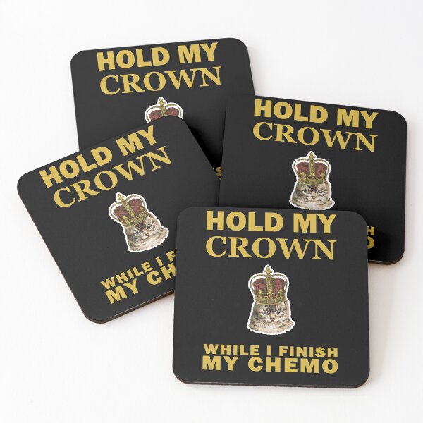 Item preview, Hold My Crown While I Finish My Chemo Cute Cat designed and sold by SomeDesignThing.