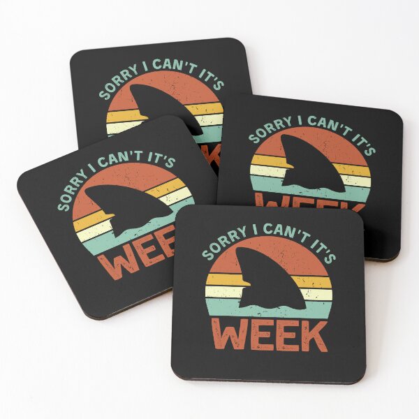 Item preview, Retro Vintage Shark Lover Gift - Sorry I Can't It's Week designed and sold by Mindcaptain.