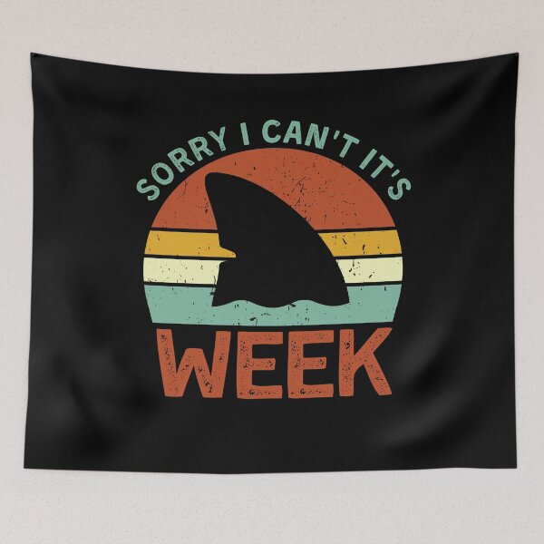 Item preview, Retro Vintage Shark Lover Gift - Sorry I Can't It's Week designed and sold by Mindcaptain.
