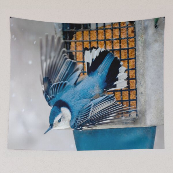 Item preview, White-Breasted Nuthatch in Snow Photograph designed and sold by alpendesigns.