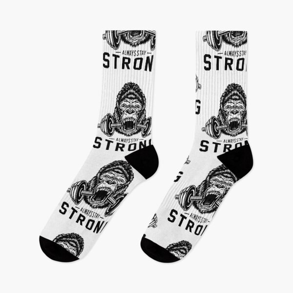 Item preview, Always Stay Strong Like Gorillas Fitness Workout Quote designed and sold by ROMNDO.