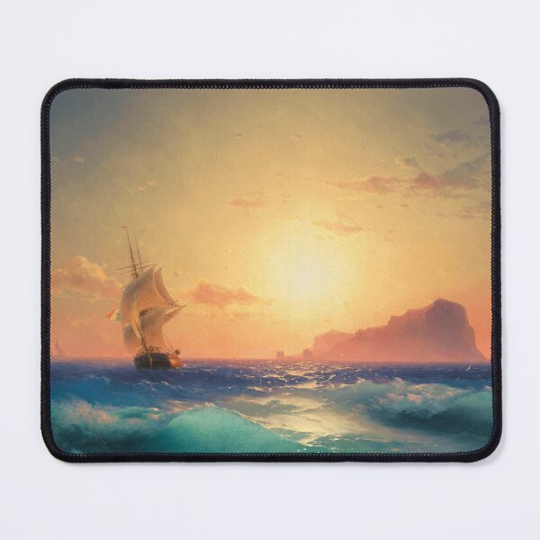 Item preview, Sunset over Ischia | Ivan Aivazovsky | 1873 Russian Nautical Art designed and sold by CJET.