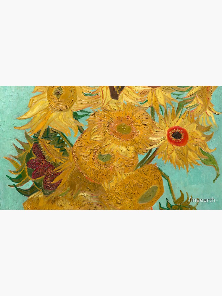 Aperçu 6 sur 6. Bob avec l'œuvre Vase avec douze tournesols par Vincent Van Gogh 1889 créée et vendue par fineearth.