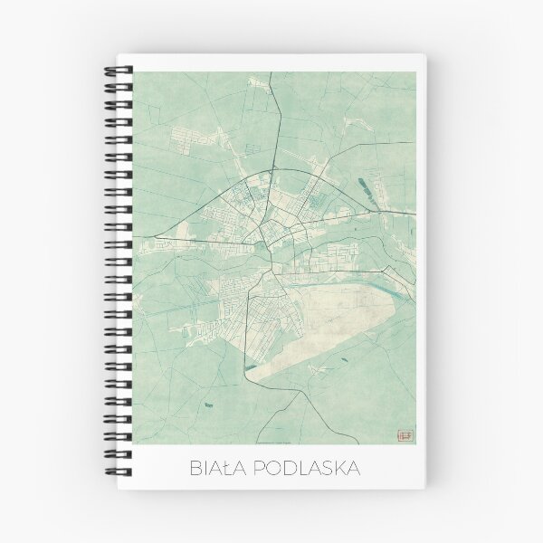 Item preview, Biała Podlaska Map Blue Vintage designed and sold by HubertRoguski.