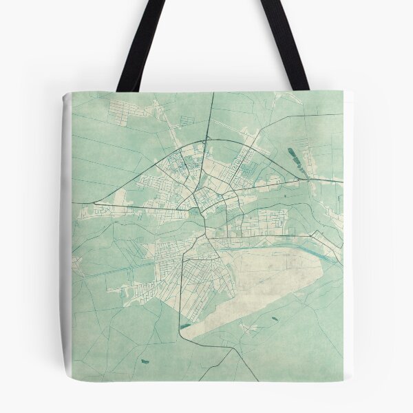 Item preview, Biała Podlaska Map Blue Vintage designed and sold by HubertRoguski.