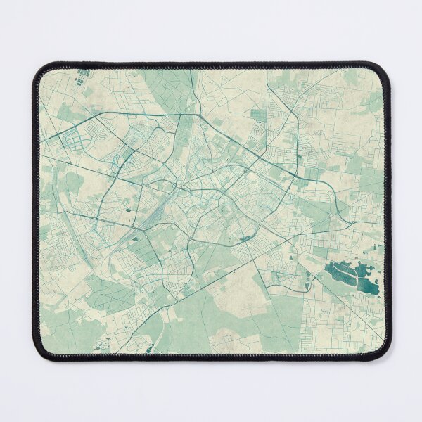 Item preview, Białystok Map Blue Vintage designed and sold by HubertRoguski.