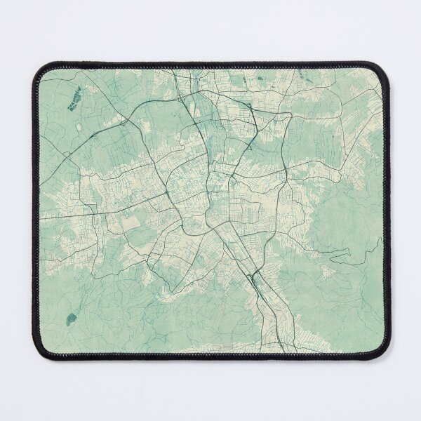 Item preview, Bielsko Biała Map Blue Vintage designed and sold by HubertRoguski.