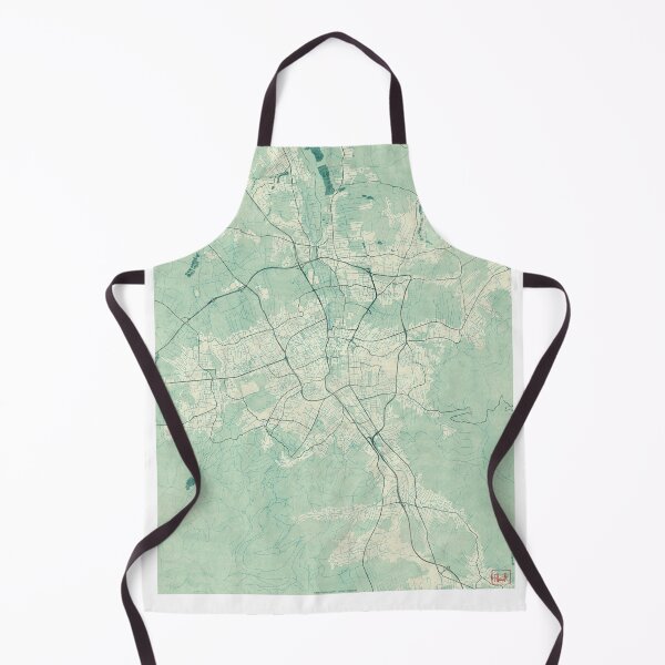 Item preview, Bielsko Biała Map Blue Vintage designed and sold by HubertRoguski.