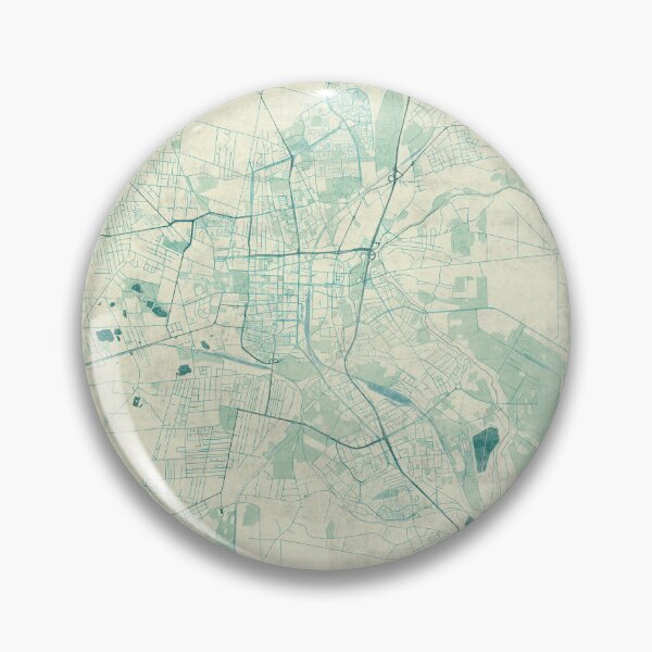 Item preview, Częstochowa Map Blue Vintage designed and sold by HubertRoguski.