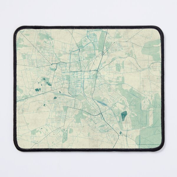 Item preview, Częstochowa Map Blue Vintage designed and sold by HubertRoguski.