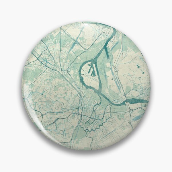 Item preview, Gdańsk Map Blue Vintage designed and sold by HubertRoguski.