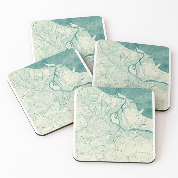Item preview, Gdańsk Map Blue Vintage designed and sold by HubertRoguski.