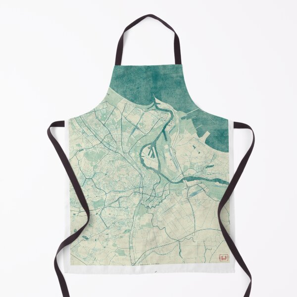 Item preview, Gdańsk Map Blue Vintage designed and sold by HubertRoguski.