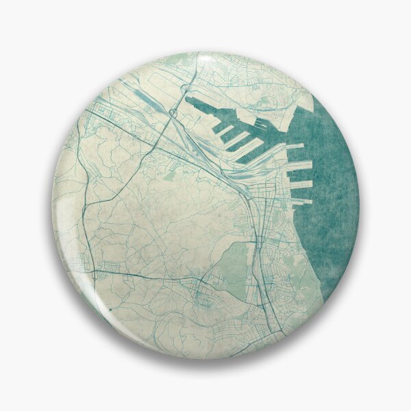 Item preview, Gdynia Map Blue Vintage designed and sold by HubertRoguski.