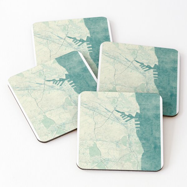 Item preview, Gdynia Map Blue Vintage designed and sold by HubertRoguski.