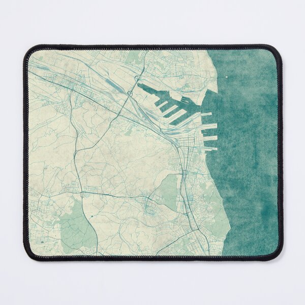 Item preview, Gdynia Map Blue Vintage designed and sold by HubertRoguski.