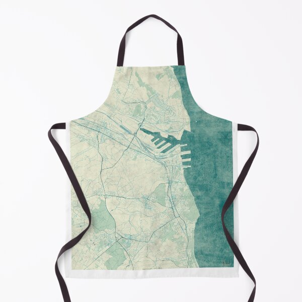 Item preview, Gdynia Map Blue Vintage designed and sold by HubertRoguski.