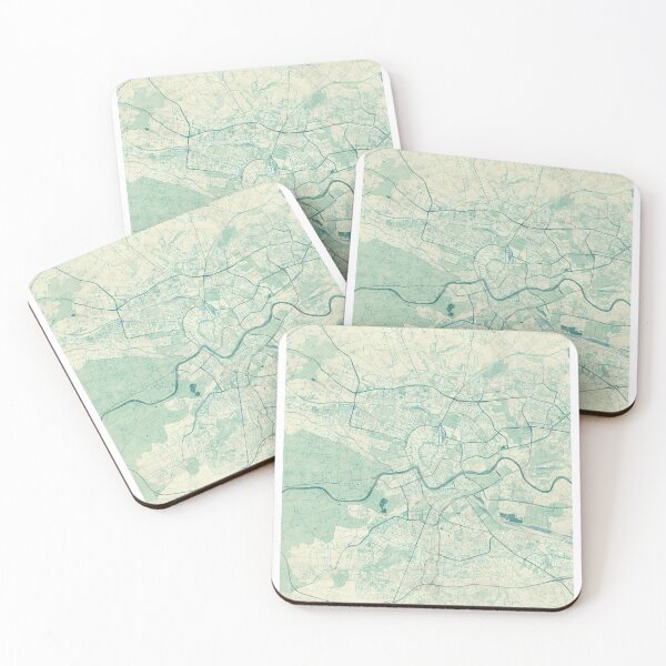 Item preview, Kraków Map Blue Vintage designed and sold by HubertRoguski.