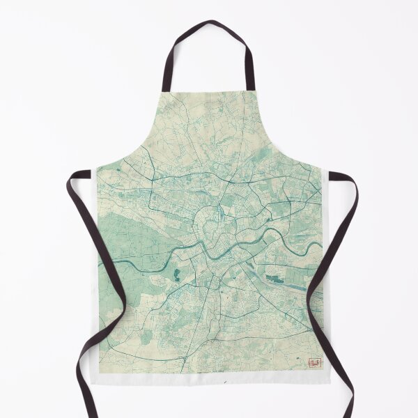 Item preview, Kraków Map Blue Vintage designed and sold by HubertRoguski.