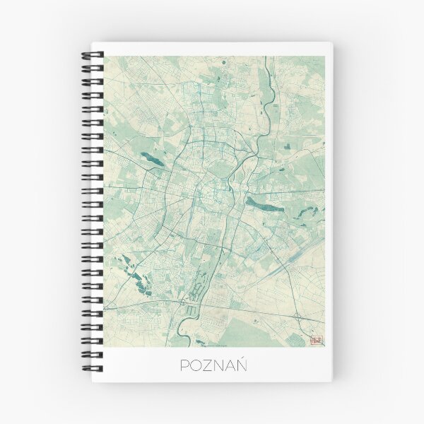 Item preview, Poznań Map Blue Vintage designed and sold by HubertRoguski.