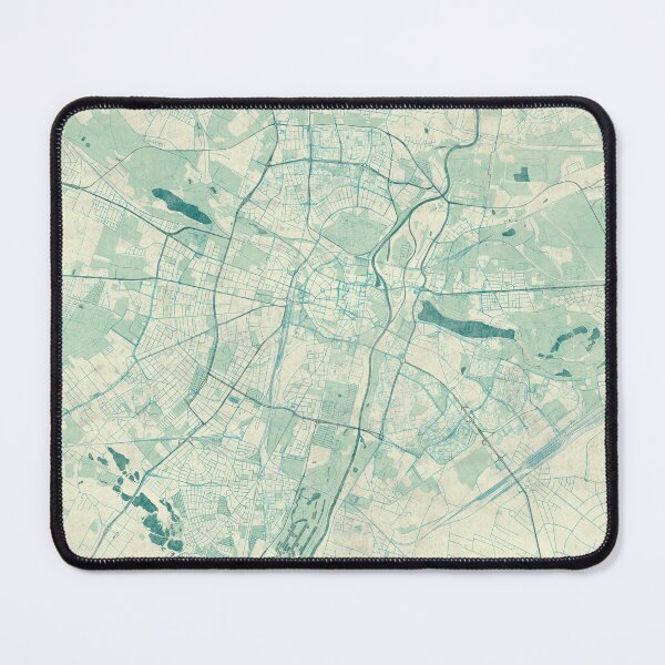 Item preview, Poznań Map Blue Vintage designed and sold by HubertRoguski.