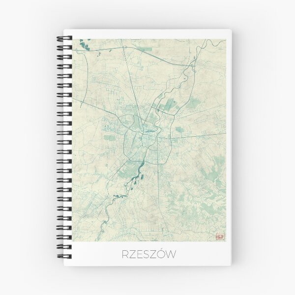 Item preview, Rzeszów Map Blue Vintage designed and sold by HubertRoguski.